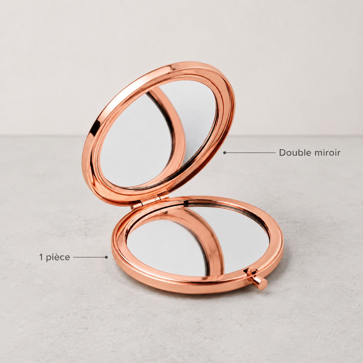 Miroir de poche rose gold - Ultra Fin Pliable Chic