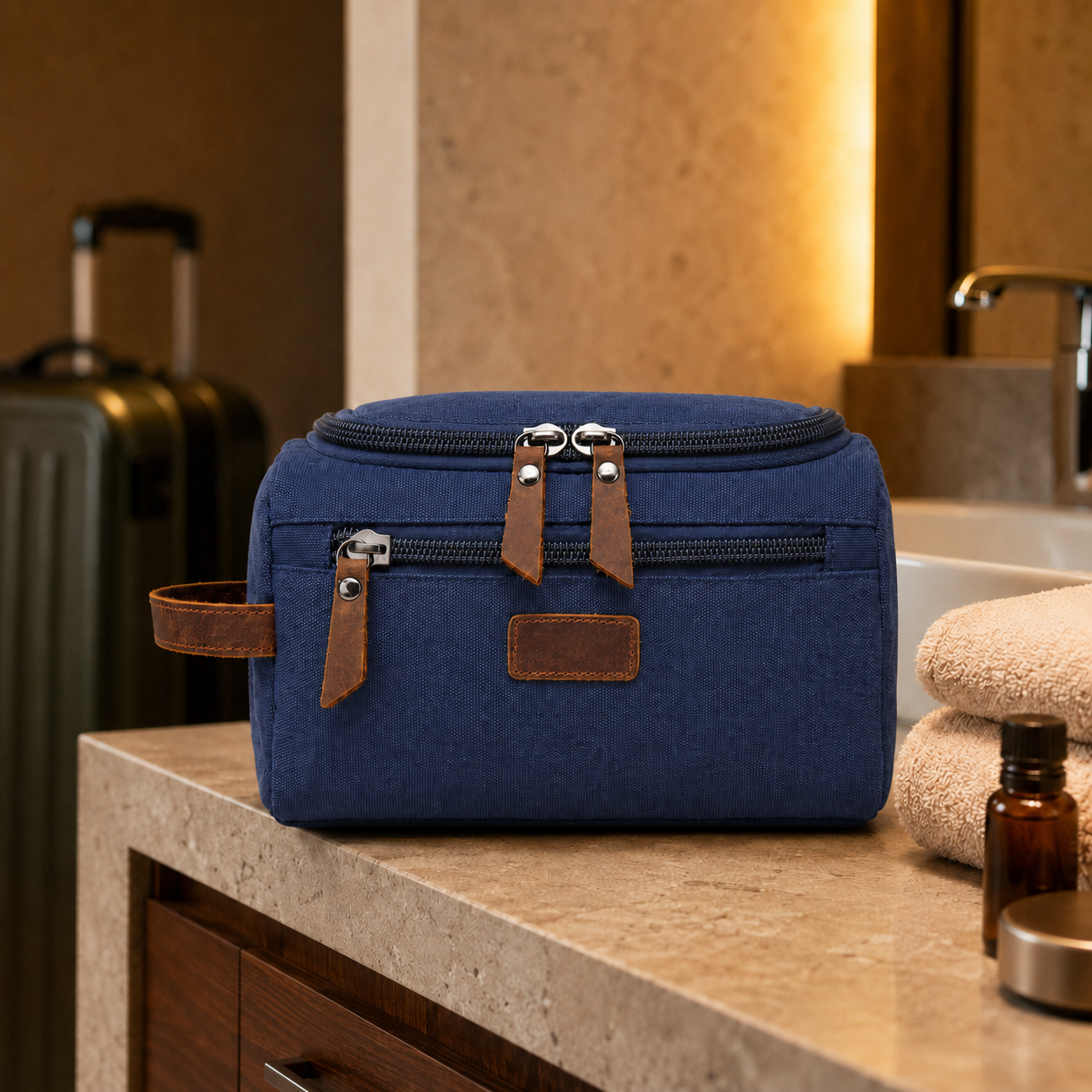 Grande trousse de toilette homme - Spacieuse et Pratique