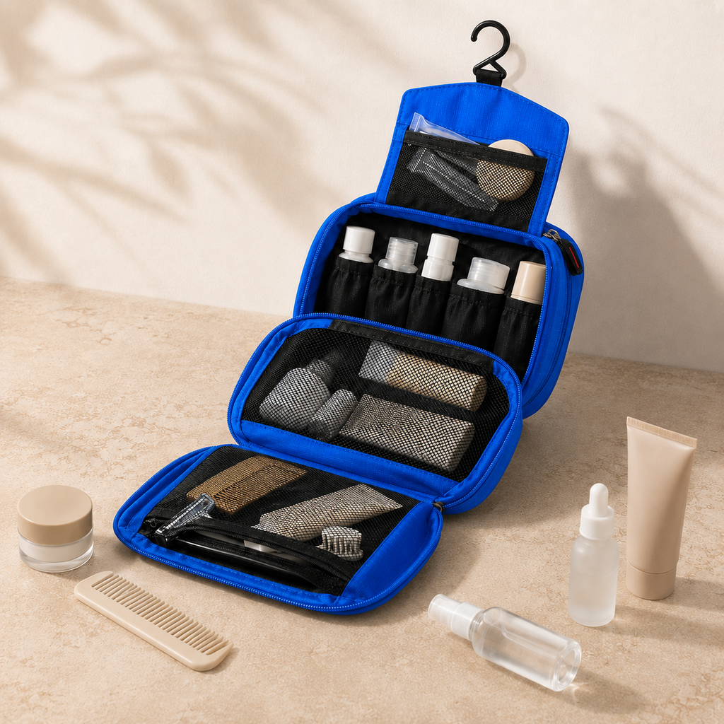 Trousse de toilette a suspendre homme - Compacte et Chic