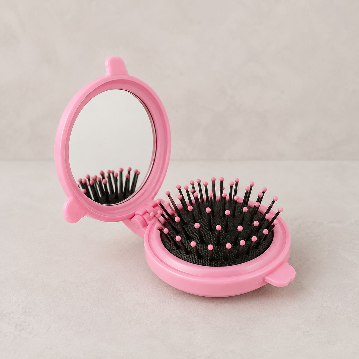 Miroir de Poche Pliable - Brosse & Design Kawaii