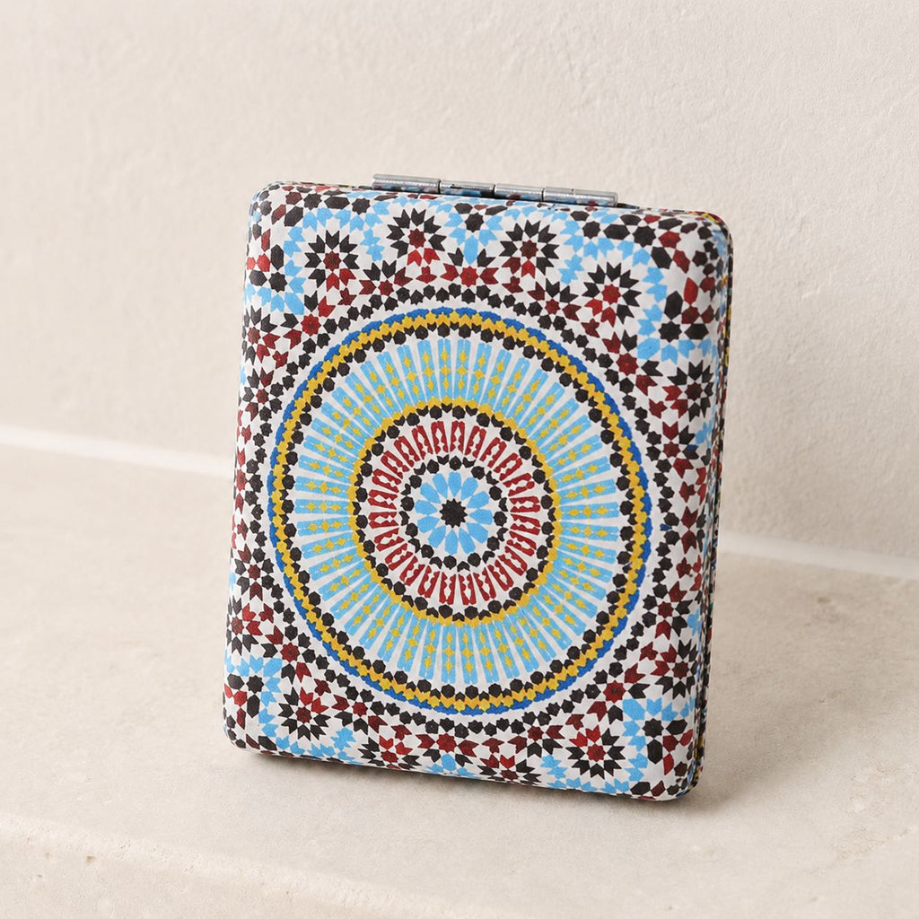 Miroir de poche bohème - Motif Ethnique Pliable Chic