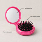 Miroir de poche brosse - Duo Beauté Pratique