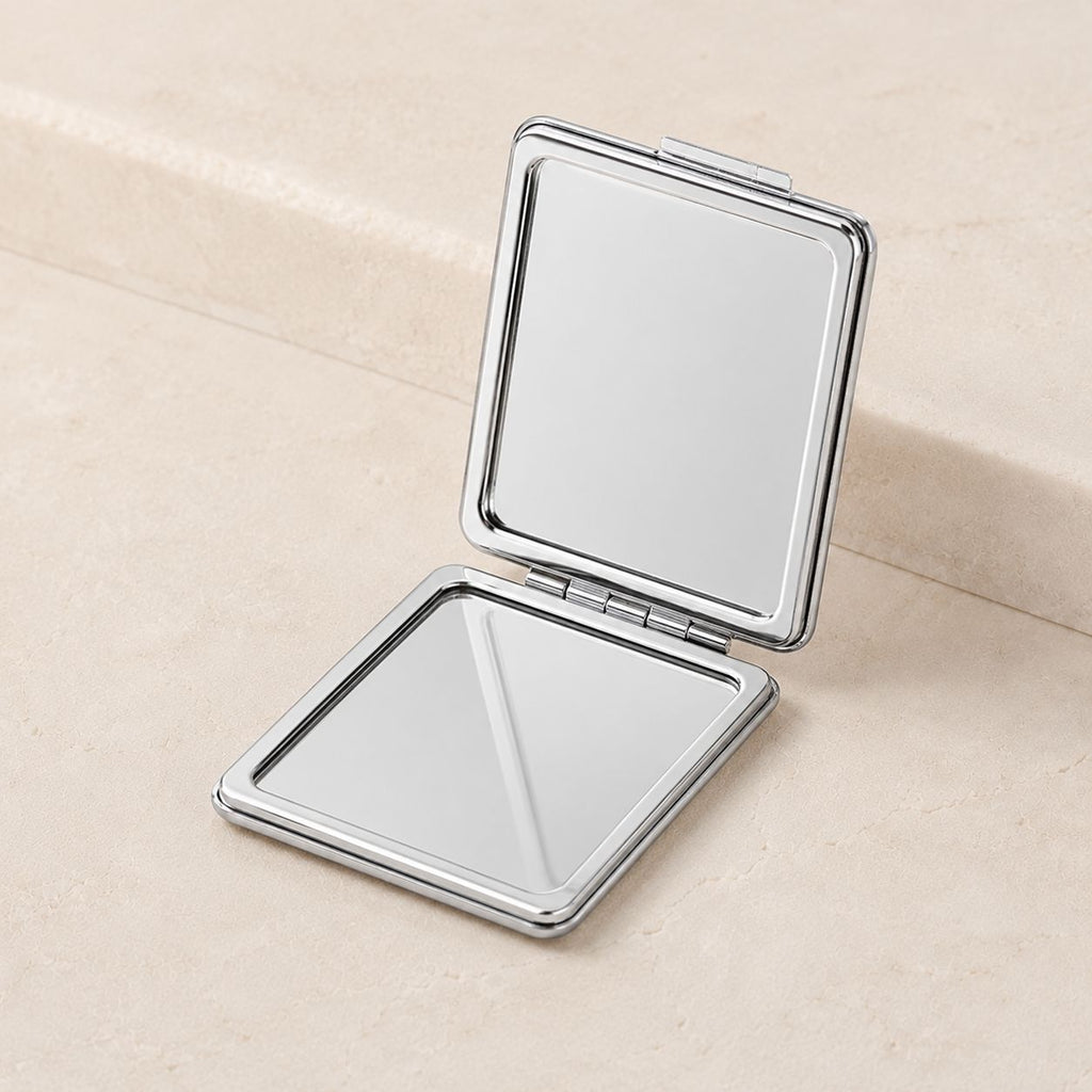 Miroir de poche carré - Paillette Zoom Voyage Pratique