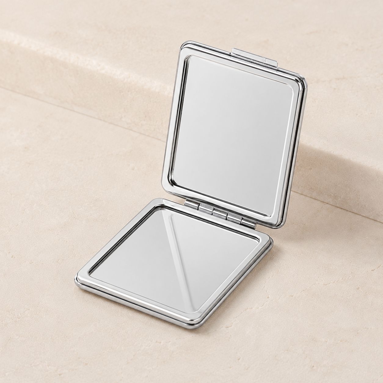 Miroir de poche carré - Paillette Zoom Voyage Pratique