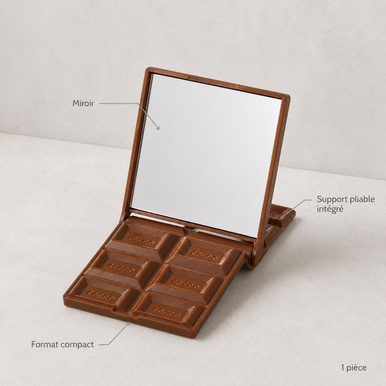 Miroir de poche chocolat - Original Compact Étudiant(e)