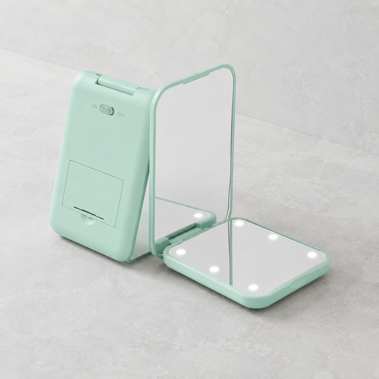 Miroir de poche led - Éclairage LED Grossissant 3X