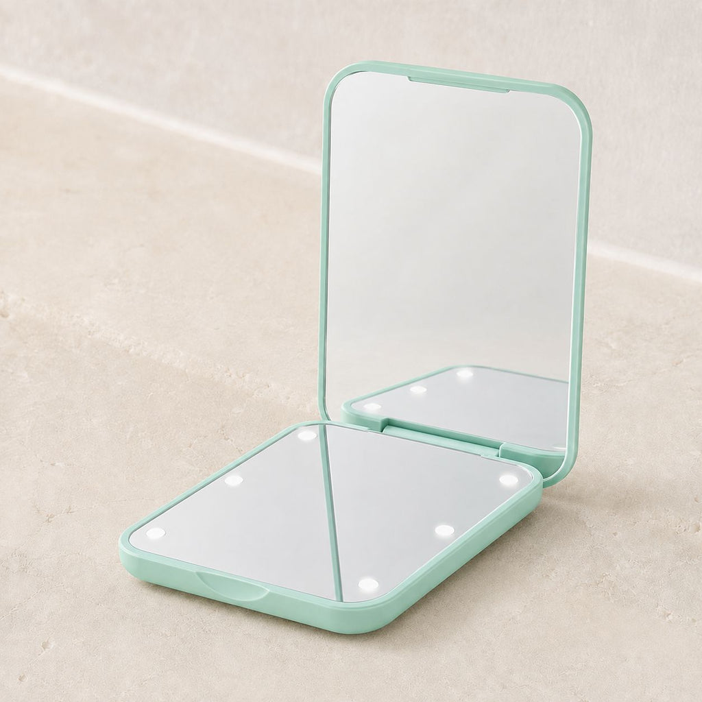 Miroir de poche led - Éclairage LED Grossissant 3X