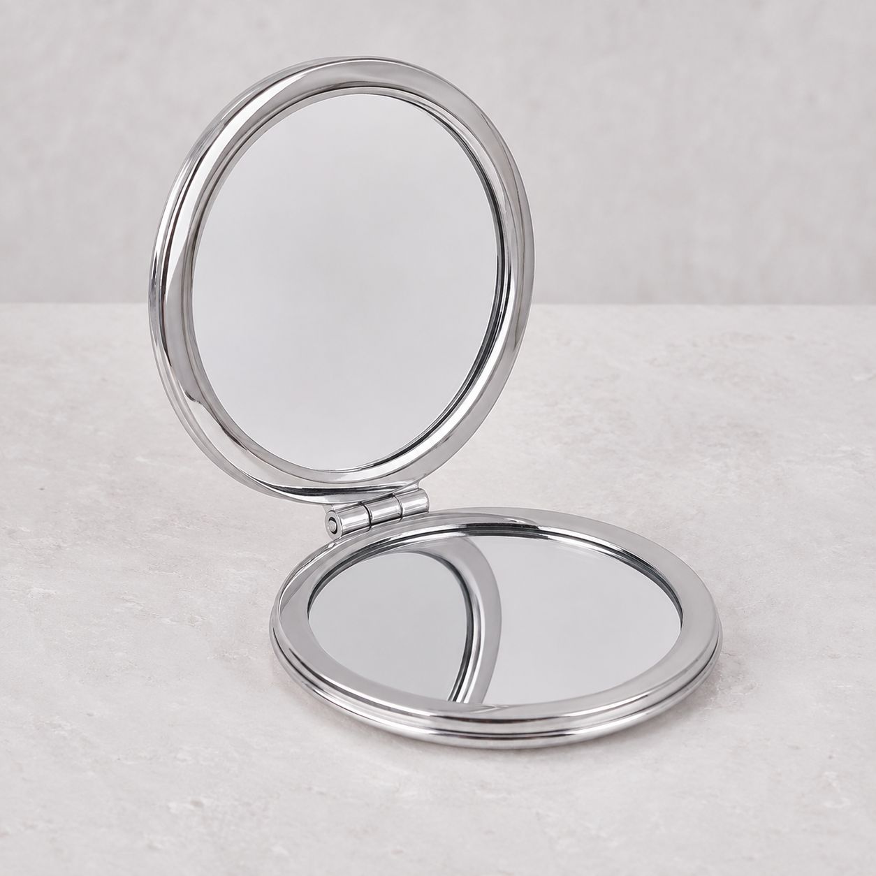 Miroir de poche rond - Paillette Zoom Voyage Pratique