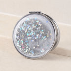 Miroir de poche rond - Paillette Zoom Voyage Pratique