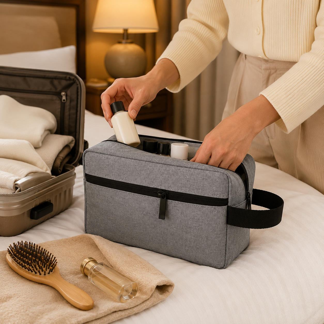 Trousse de toilette étanche lavable - Résistante et Pratique