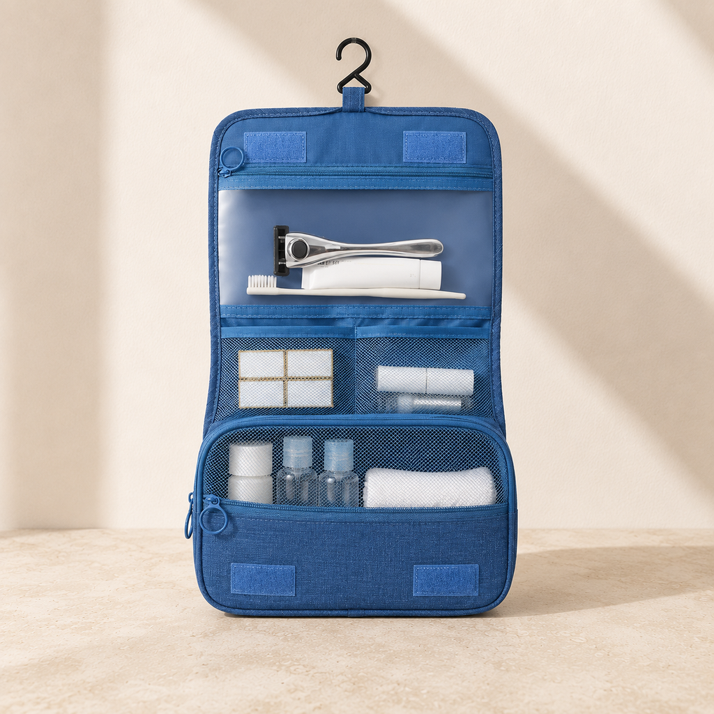Trousse de toilette homme à suspendre - Gain de Place