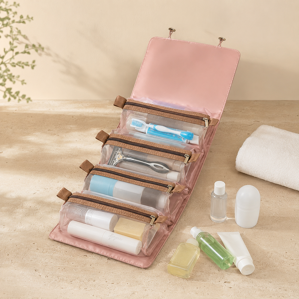 Trousse de toilette pliable - Compacte et Légère