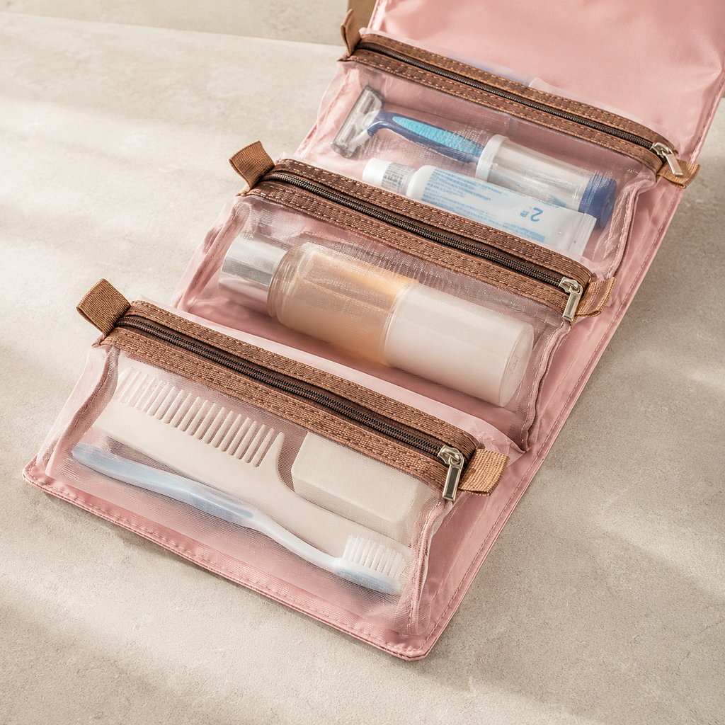 Trousse de toilette pliable - Compacte et Légère