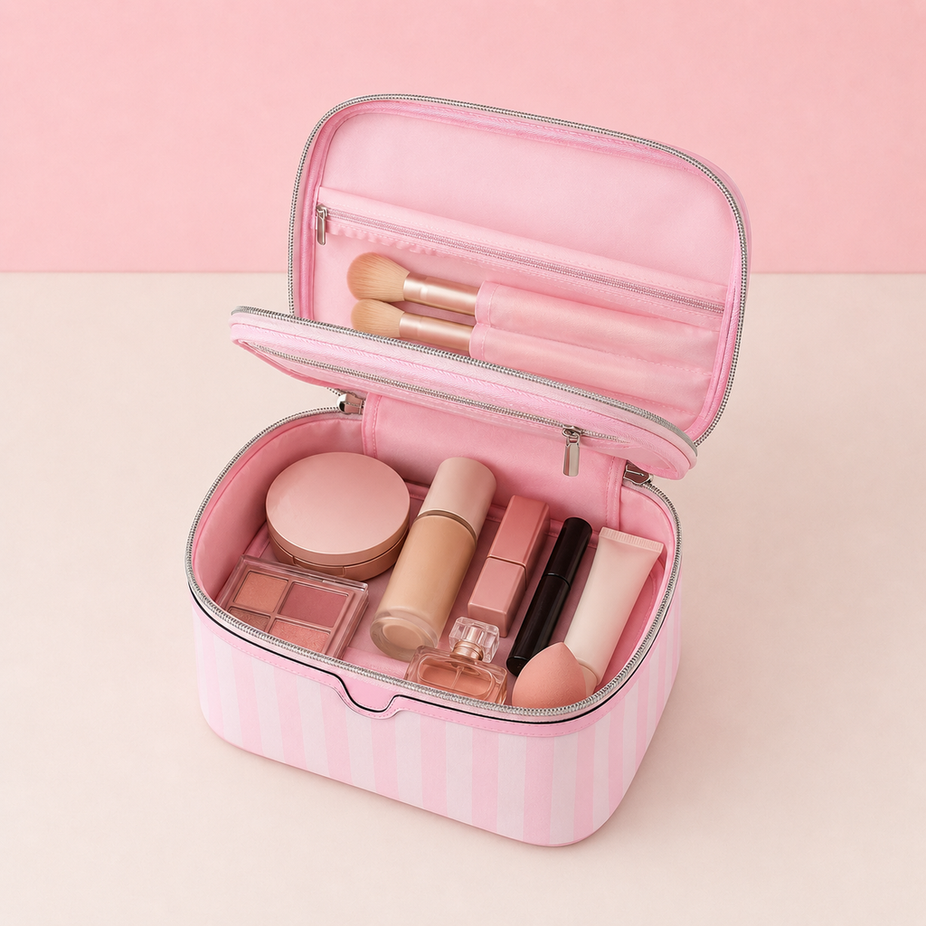 Trousse de maquillage - Double niveau grande capacité