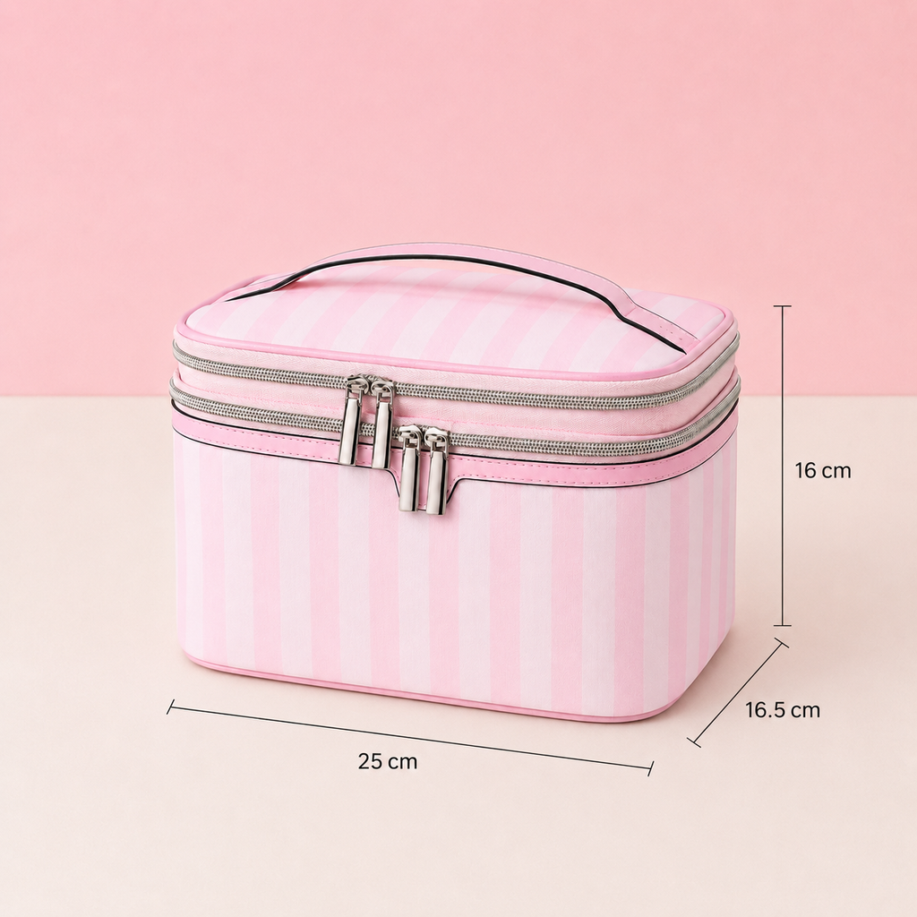 Trousse de maquillage - Double niveau grande capacité