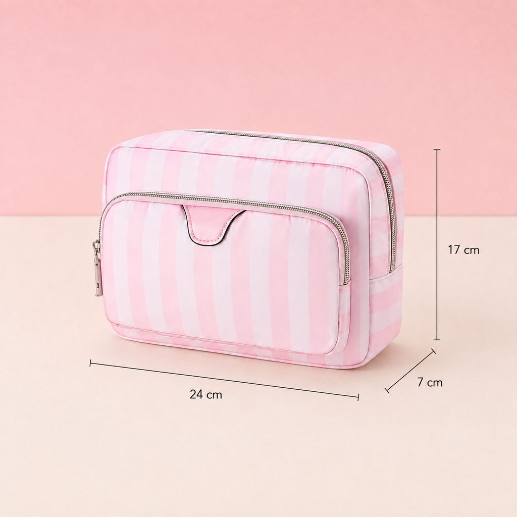 Trousse de maquillage - Double poche compacte et pratique