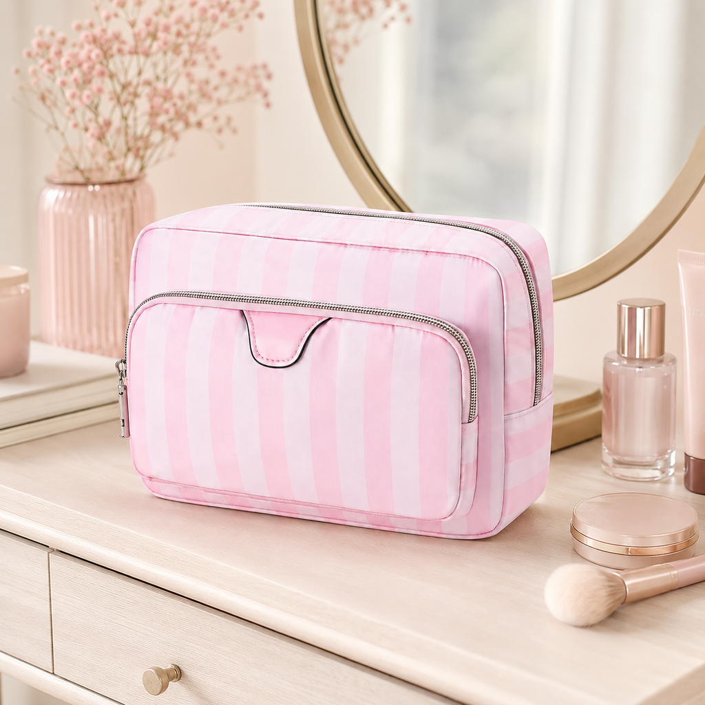 Trousse de maquillage - Double poche compacte et pratique