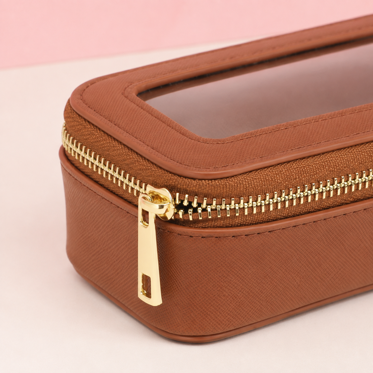 Trousse de maquillage - Étui pinceaux compact avec fenêtre