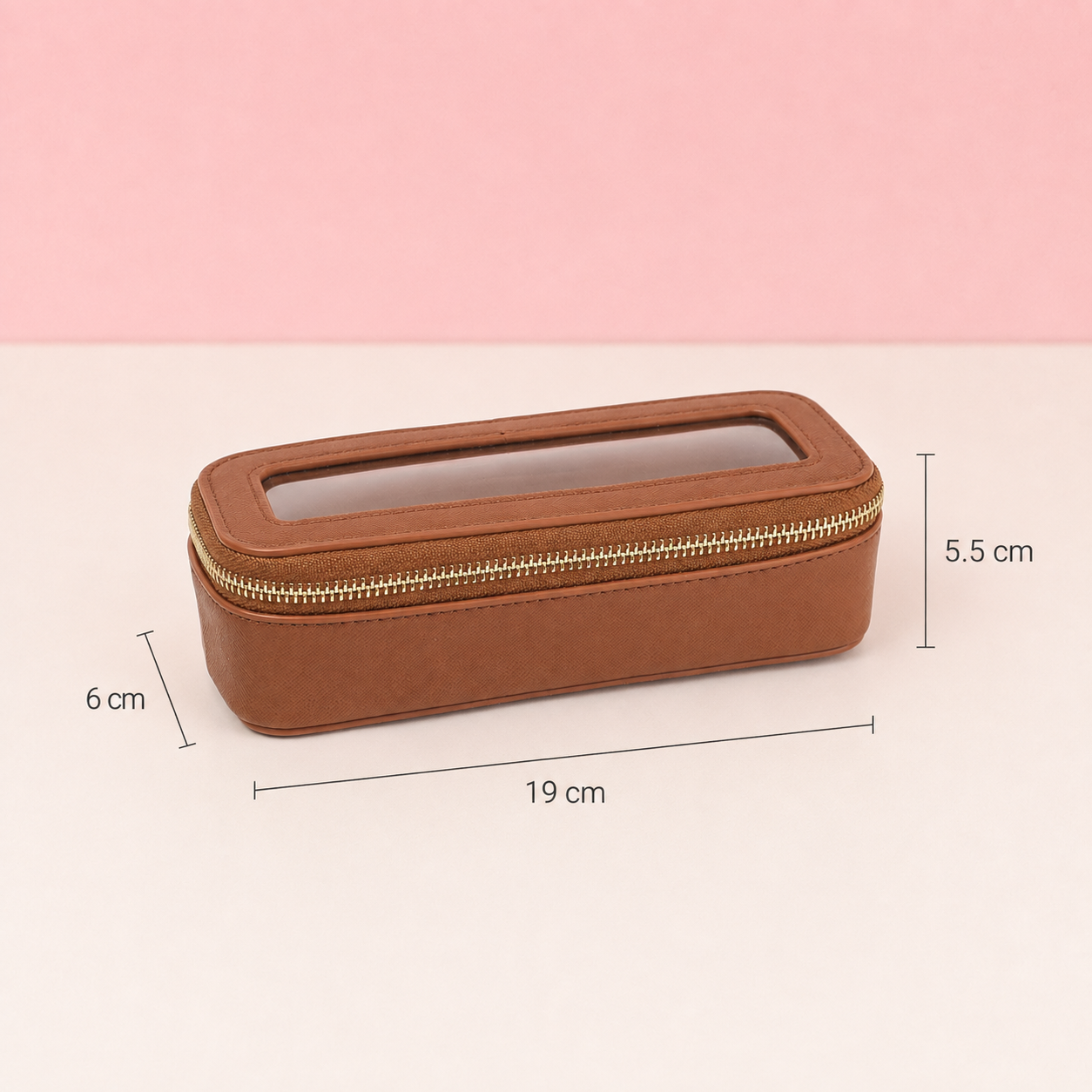 Trousse de maquillage - Étui pinceaux compact avec fenêtre