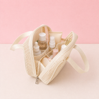Trousse de maquillage - Organiseur en maille avec poignée