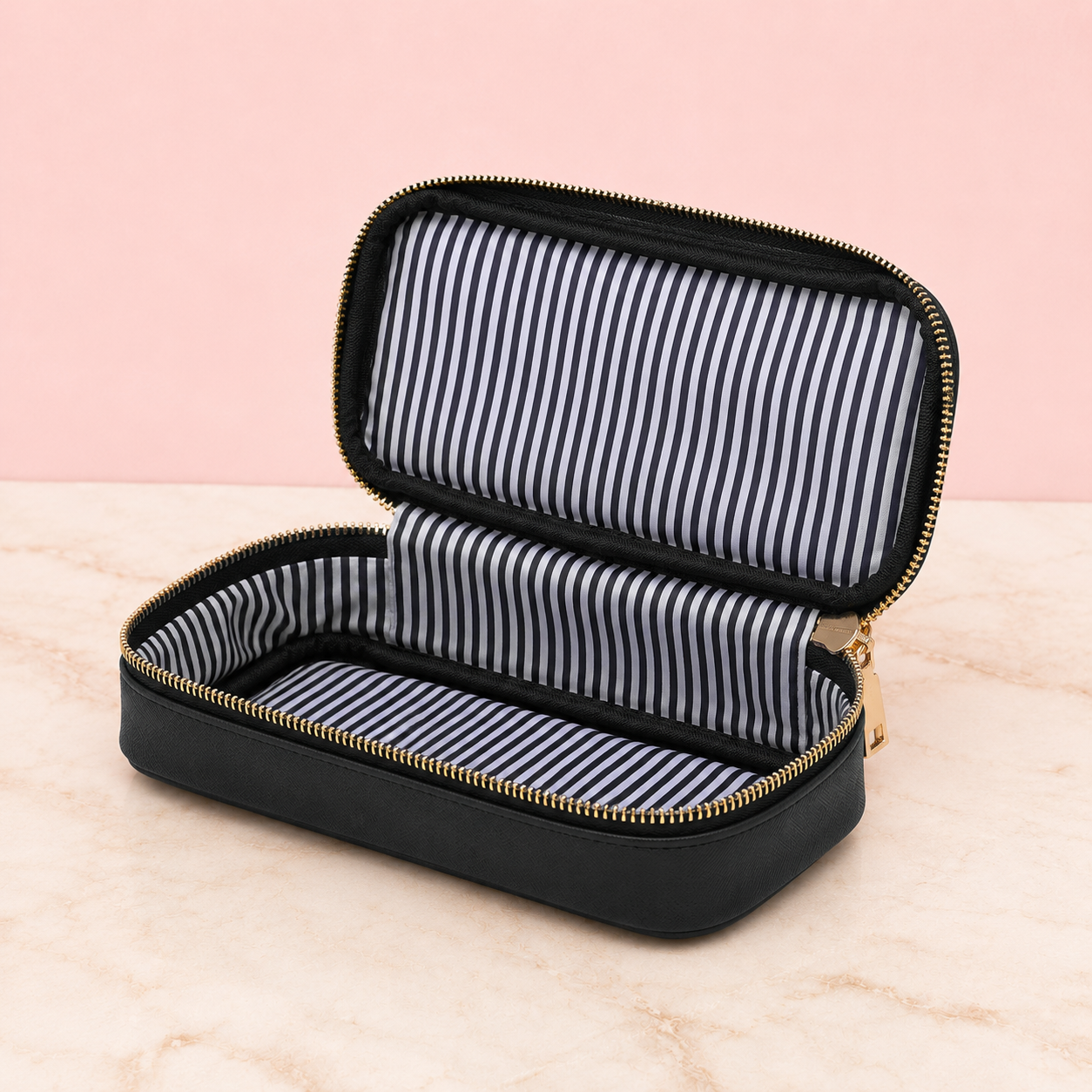 Trousse de maquillage double compartiment - Bien Rangée