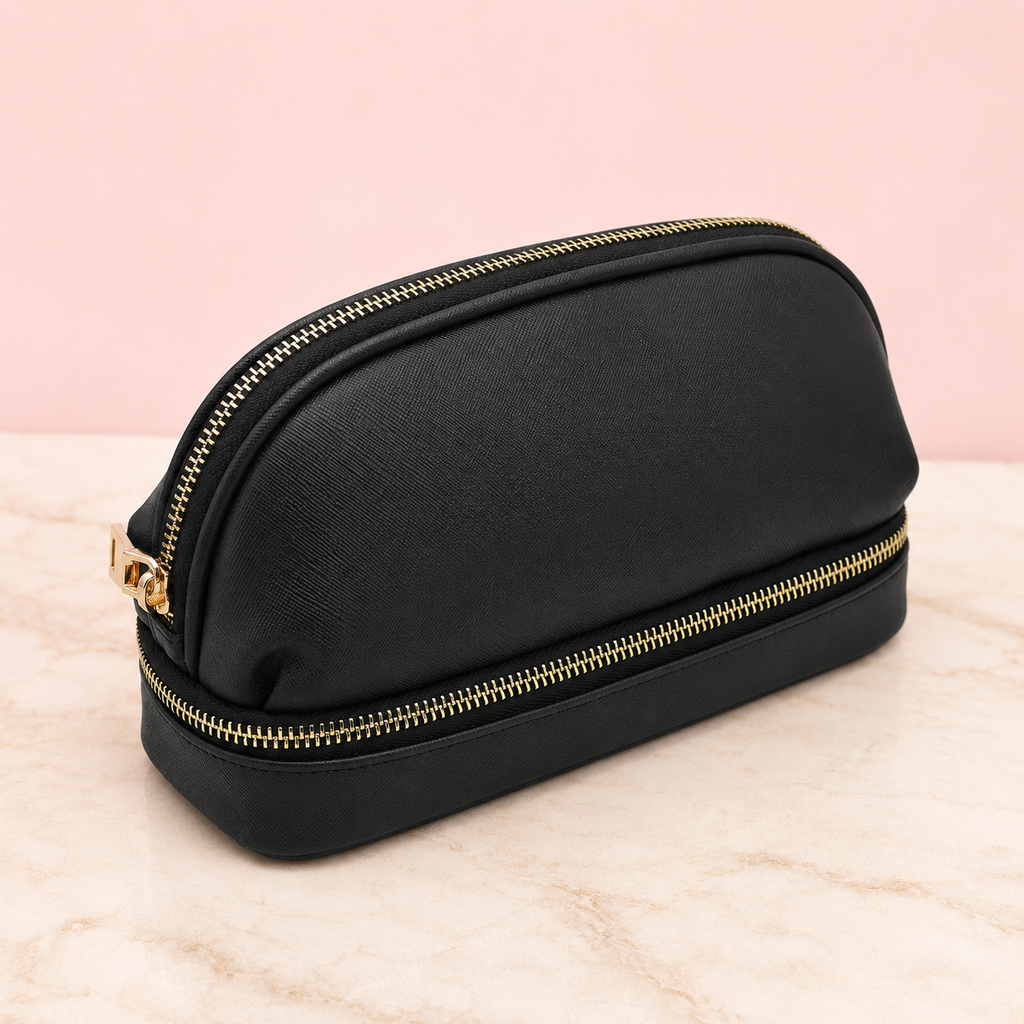 Trousse de maquillage double compartiment - Bien Rangée