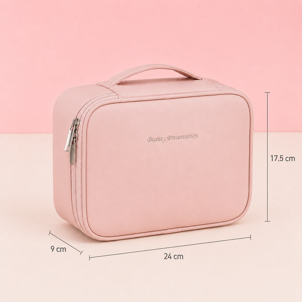 Trousse de maquillage modulable - Rangement net et spacieux