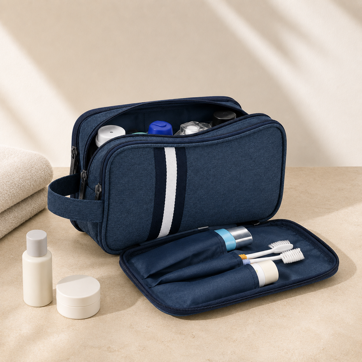Trousse de toilette homme avec rangement - Ordre et Style