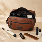 Trousse de toilette homme cuir - Chic et Robuste
