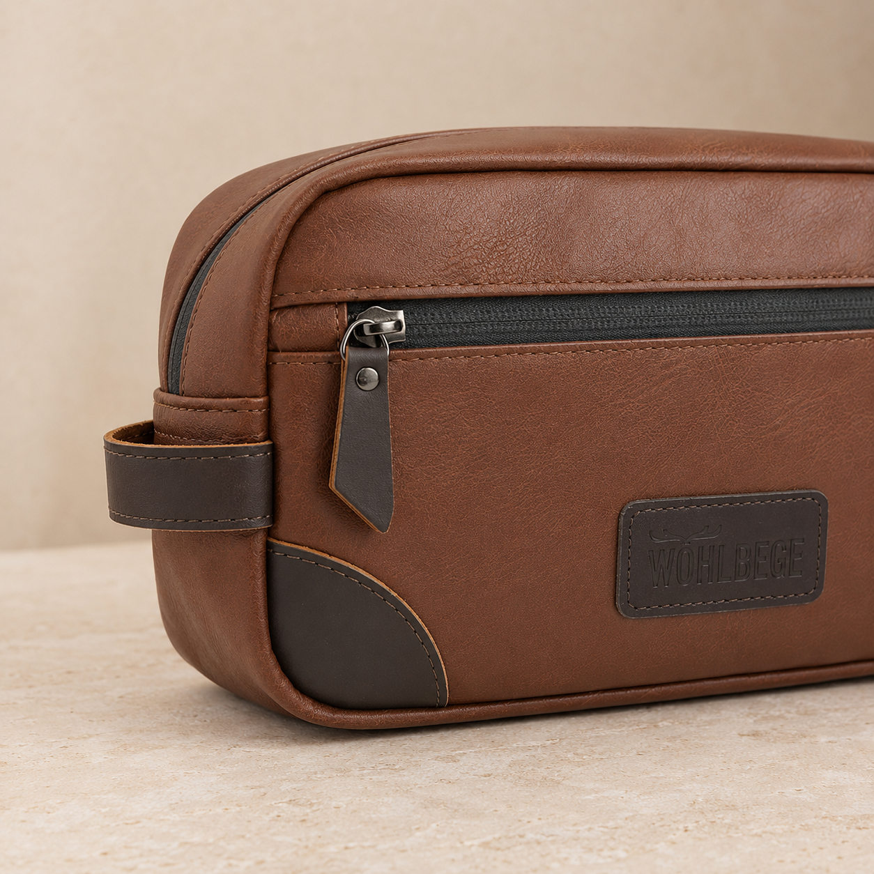 Trousse de toilette homme cuir - Chic et Robuste